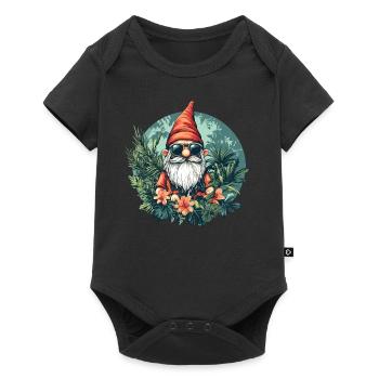 Cool Garten Zwerg - Baby Premium Kurzarmbody - Schwarz - Vorne
