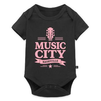 Music City Nashville Guitar Tennessee - Baby Premium short-sleeve bodysuit - black - Front