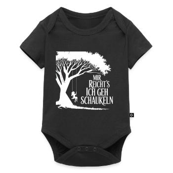 I've had enough, I'm going swinging under the tree - Baby Premium short-sleeve bodysuit - black - Front