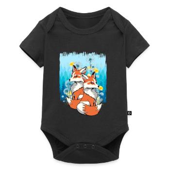 Fox, Foxes, Nature, Animal Welfare, Animal Lovers, Children - Baby Premium short-sleeve bodysuit - black - Front