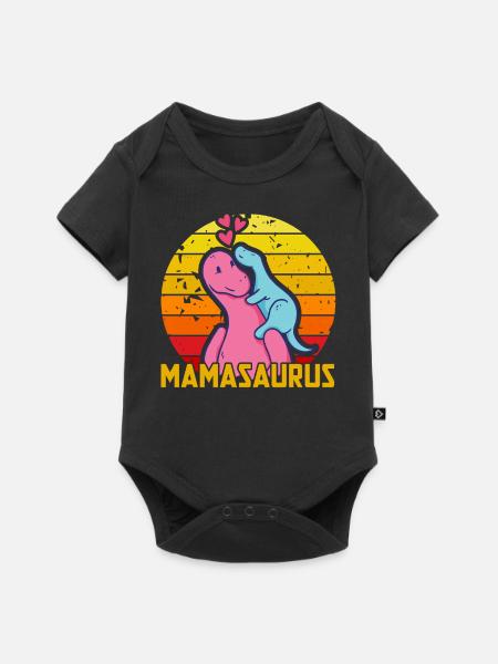 Mamasaurus - Baby Premium Kurzarmbody - Schwarz