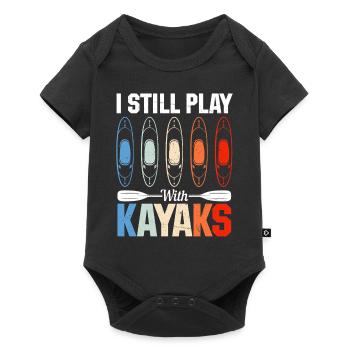 Canoë-kayak, sports nautiques, kayak - je joue encore avec - Body à manches courtes Premium Bébé - noir - Devant