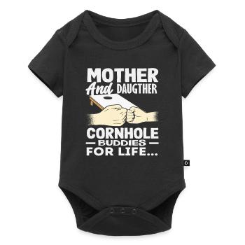 Cornhole Lover Mother Daughter Team Friends - Baby Premium short-sleeve bodysuit - black - Front