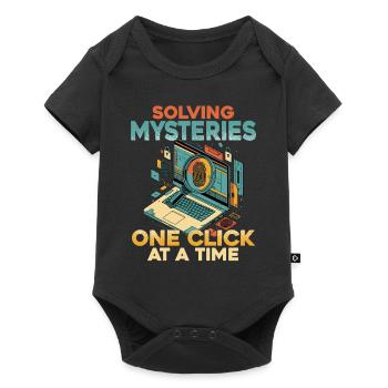 La criminalistique numérique, un clic à la fois - Body à manches courtes Premium Bébé - noir - Devant