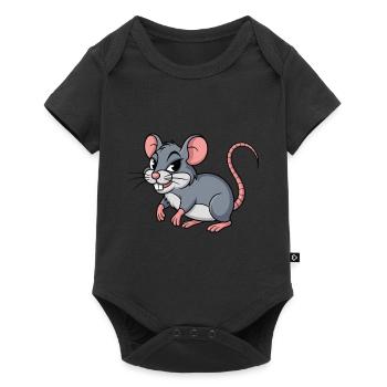 RAT mignon - Body à manches courtes Premium Bébé - noir - Devant
