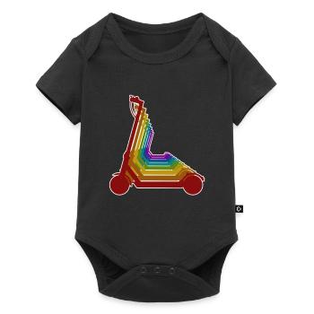 E-scooter, electric scooter with battery - Baby Premium short-sleeve bodysuit - black - Front