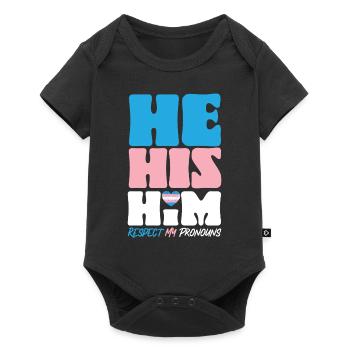 Fierté LGBT transgenre - Body à manches courtes Premium Bébé - noir - Devant