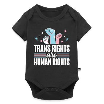 Transgender Trans LGBT Pride - Baby Premium short-sleeve bodysuit - black - Front