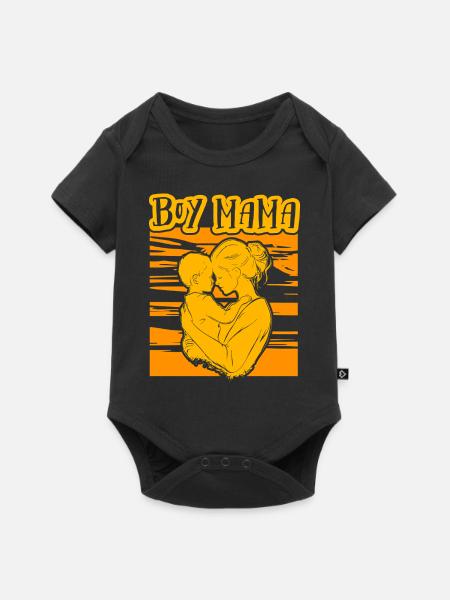 Junge Mama - Baby Premium Kurzarmbody - Schwarz