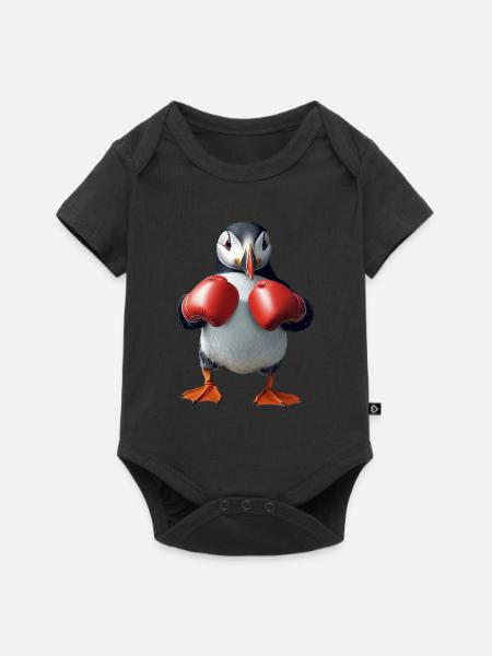 Papageitaucher - Baby Premium Kurzarmbody - Schwarz
