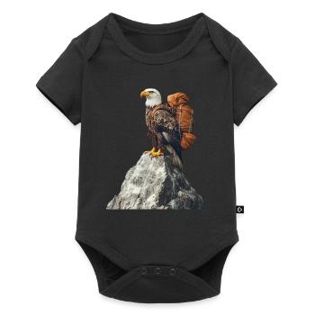 Adler - Baby Premium Kurzarmbody - Schwarz - Vorne