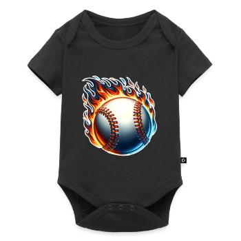 Base-ball - Body à manches courtes Premium Bébé - noir - Devant
