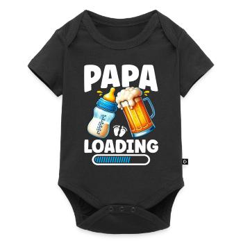 Ich Werde Papa Vatertag Neuer Papa Elternteil - Baby Premium Kurzarmbody - Schwarz - Vorne