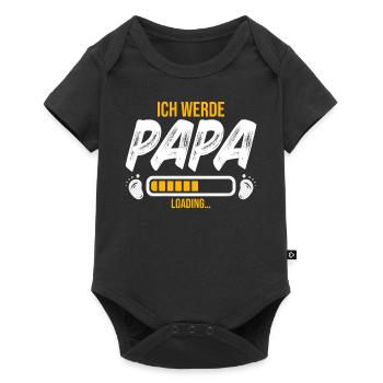 Ich Werde Papa Vatertag Neuer Papa Elternteil - Baby Premium Kurzarmbody - Schwarz - Vorne