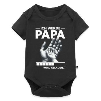 Ich Werde Papa Vatertag Neuer Papa Elternteil - Baby Premium Kurzarmbody - Schwarz - Vorne