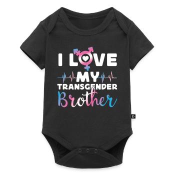Fierté LGBT transgenre - Body à manches courtes Premium Bébé - noir - Devant