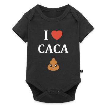 caca - Body à manches courtes Premium Bébé - noir - Devant