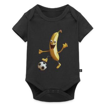Banane - Baby Premium Kurzarmbody - Schwarz - Vorne