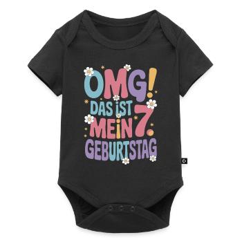 7. Geburtstag Mädchen Das Ist Mein 7. Geburtstag - Baby Premium Kurzarmbody - Schwarz - Vorne