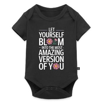 Lass Dich Erblühen Zur Besten Version Deiner - Baby Premium Kurzarmbody - Schwarz - Vorne
