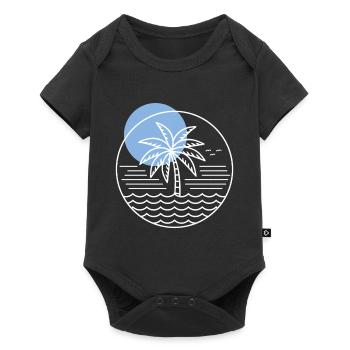 Palmen-Kreis - Baby Premium Kurzarmbody - Schwarz - Vorne