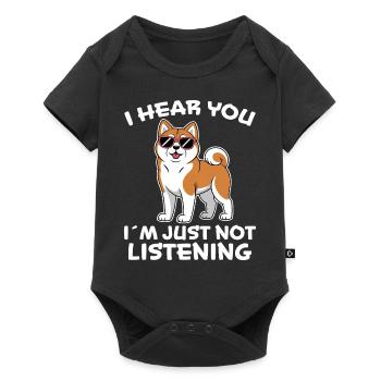 Akita Dire Akita Inu Chiens Drôle Akita Cadeau - Body à manches courtes Premium Bébé - noir - Devant