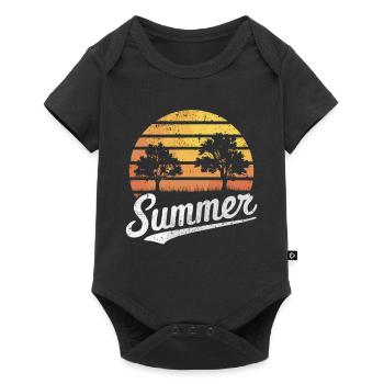 Sunset Forest Summer - Baby Premium short-sleeve bodysuit - black - Front