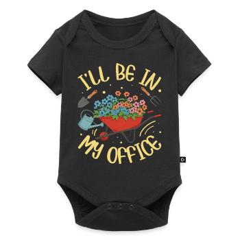 JE SERAI DANS MON BUREAU - Body à manches courtes Premium Bébé - noir - Devant