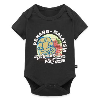 Penang Street Art George Town MalaysiaGraffiti - Baby Premium short-sleeve bodysuit - black - Front