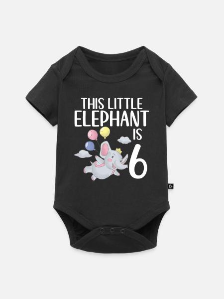 Elephant Lovers Gifts - Baby Premium Kurzarmbody - Schwarz