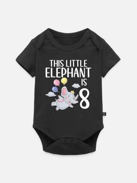 Elephant Lovers Gifts - Baby Premium Kurzarmbody - Schwarz