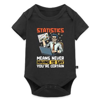 Statistiques signifie jamais statisticien comptable - Body à manches courtes Premium Bébé - noir - Devant