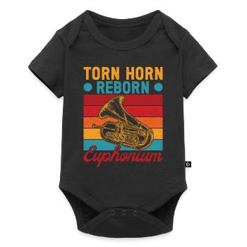 Euphonium Torn Horn Reborn Baritone Marching Band - Baby Premium Kurzarmbody - Schwarz - Vorne