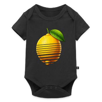 LEMON - Baby Premium short-sleeve bodysuit - black - Front