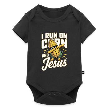 Maïs Jésus Foi Christ Maïs en épi - Body à manches courtes Premium Bébé - noir - Devant