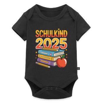 Lustiges Schulkind 2025 - Baby Premium Kurzarmbody - Schwarz - Vorne