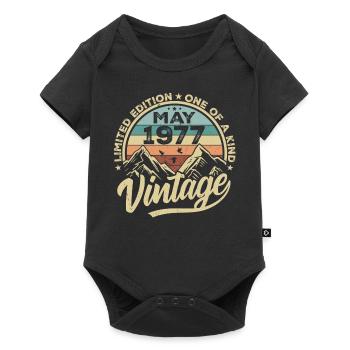 Birthday Vintage May 1977 original May 1977 - Baby Premium short-sleeve bodysuit - black - Front
