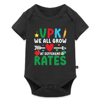 vpk We are all growing at different rates - Baby Premium short-sleeve bodysuit - black - Front