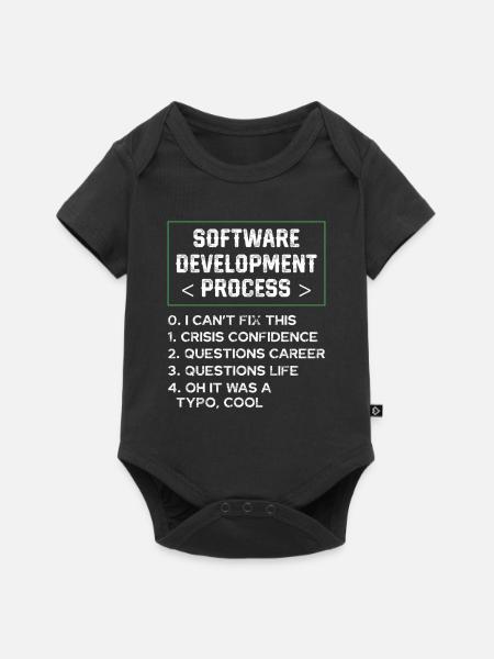 Softwareentwicklungsprozess Humor Programmierer - Baby Premium Kurzarmbody - Schwarz