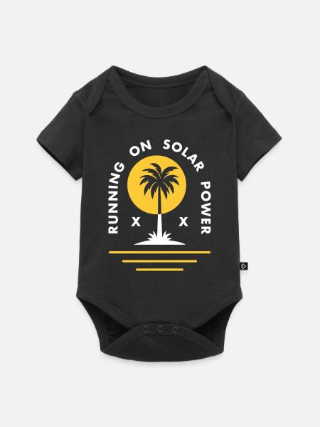 Betrieb mit Solarenergie - Baby Premium Kurzarmbody - Schwarz