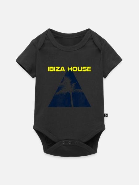 Ibiza House - Baby Premium Kurzarmbody - Schwarz