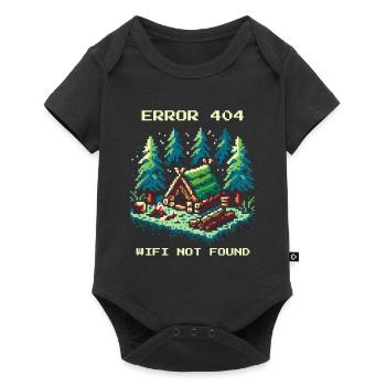 Error 404 WiFi Not Found Bushcraft Gaming - Baby Premium short-sleeve bodysuit - black - Front