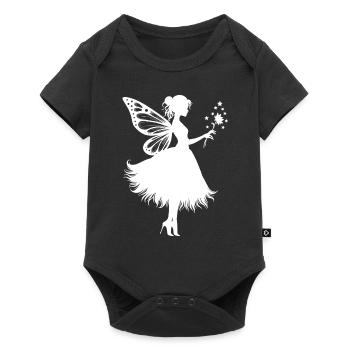 Magical fairy with flower - Baby Premium short-sleeve bodysuit - black - Front