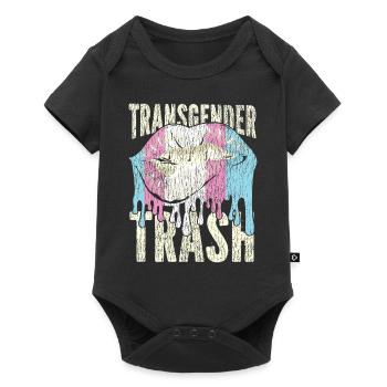 Fierté LGBT transgenre - Body à manches courtes Premium Bébé - noir - Devant