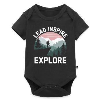 Scout Guide Scout Camping - Baby Premium short-sleeve bodysuit - black - Front
