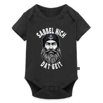 Frison orientale marin de la mer du Nord Sabbel nich dat geit - Body à manches courtes Premium Bébé - noir - Devant