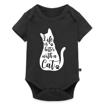 Chats Dire Chat Propriétaire Chaton - Body à manches courtes Premium Bébé - noir - Devant