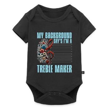 Music Teacher My Background Say's I'm Educator - Baby Premium short-sleeve bodysuit - black - Front