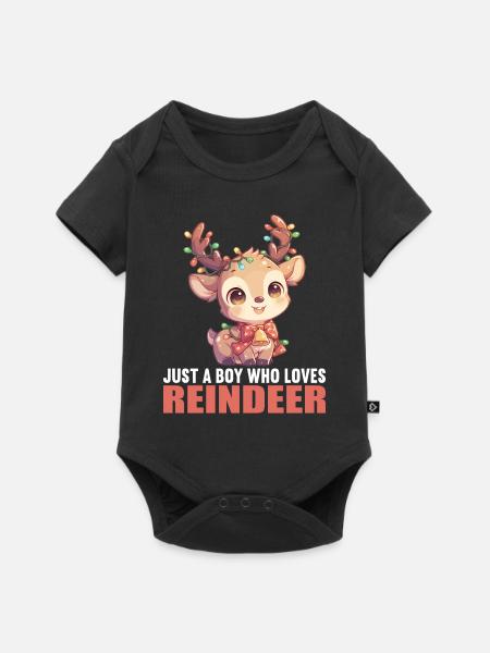 Rentiere Rentier - Baby Premium Kurzarmbody - Schwarz