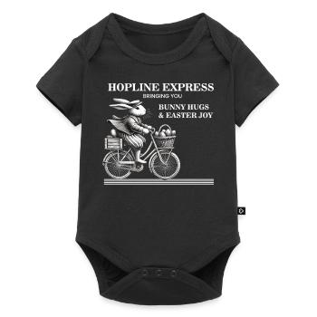 Easter Retro Bunny Bicycle Joy Bunny Hugs - Baby Premium short-sleeve bodysuit - black - Front